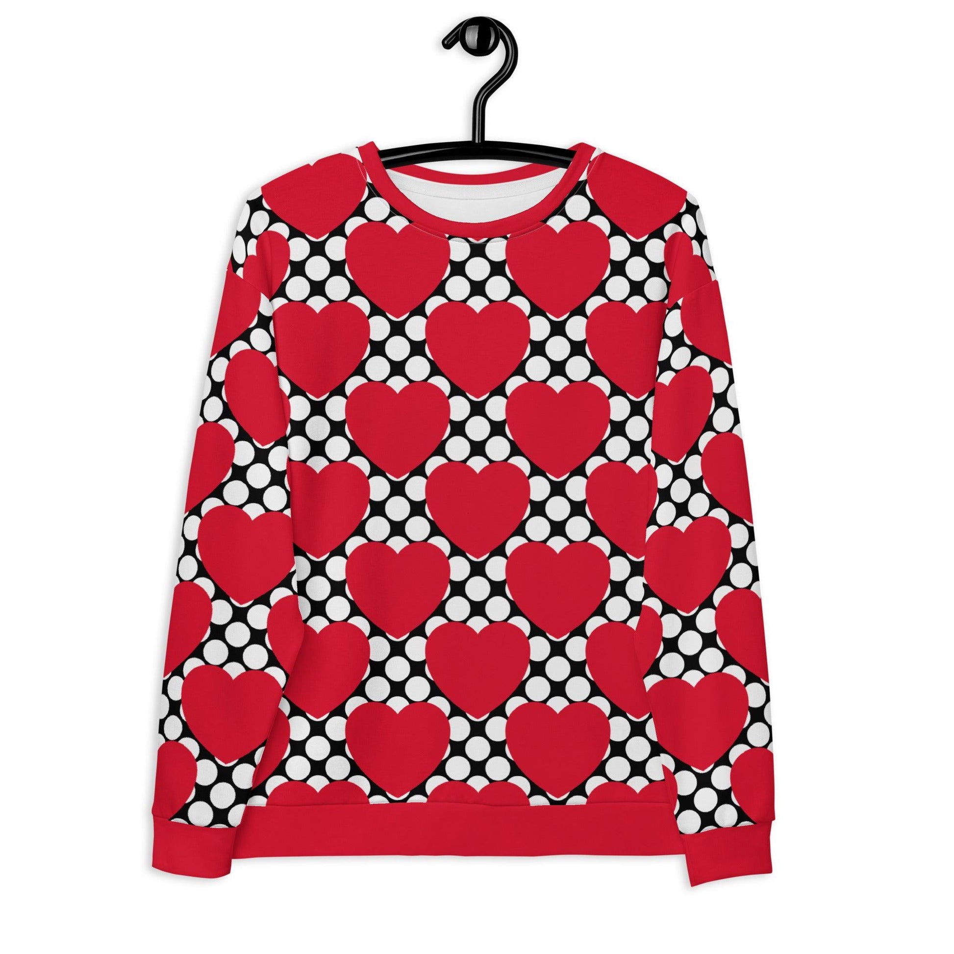 ELLIE LOVE DOT red black - Sweatshirt | SHALMIAK