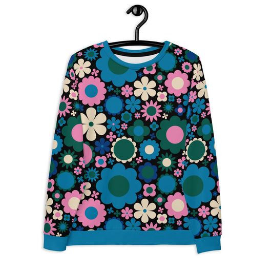BLOOMPOP blue pink - Sweatshirt | SHALMIAK