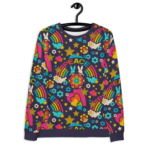 BUNNY PEACE darkblue - Sweatshirt | SHALMIAK