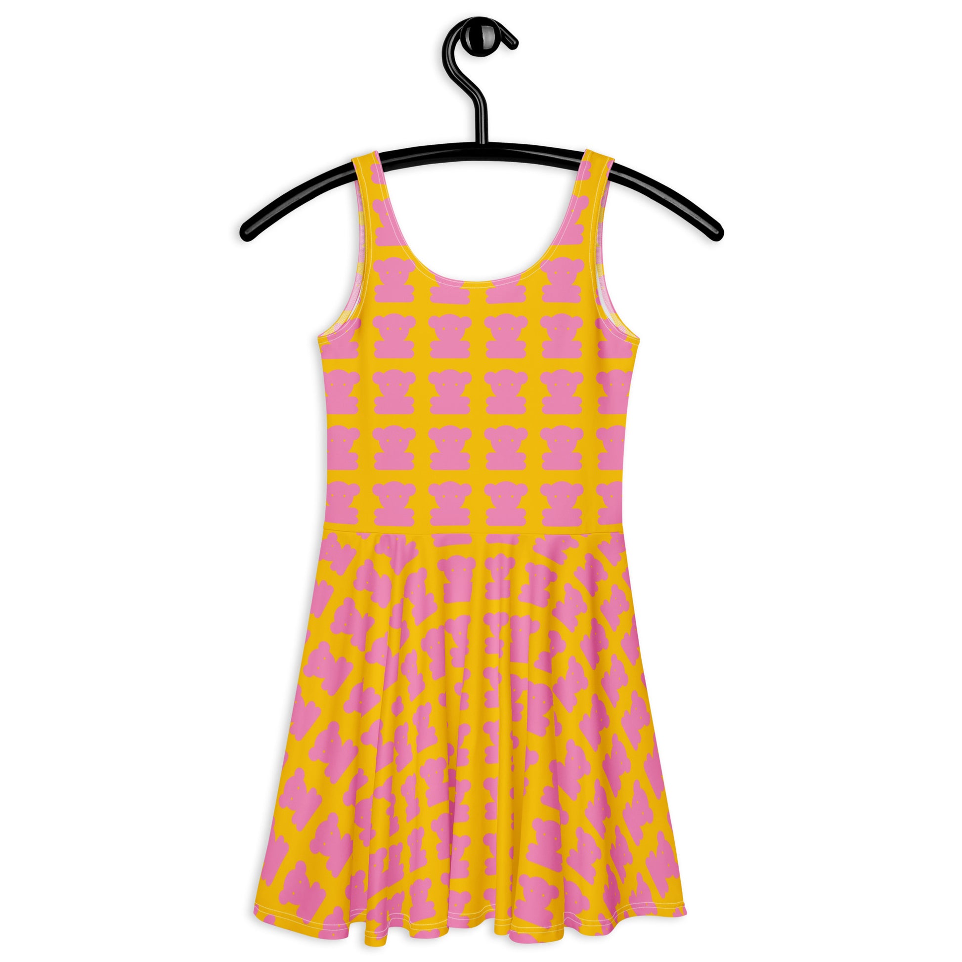 SWEET TEDDY pink yellow - Skater Dress | SHALMIAK
