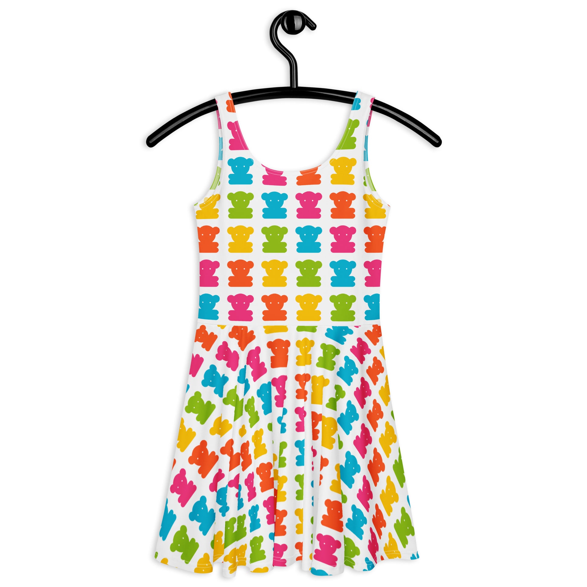 SWEET TEDDY happy white - Skater Dress | SHALMIAK