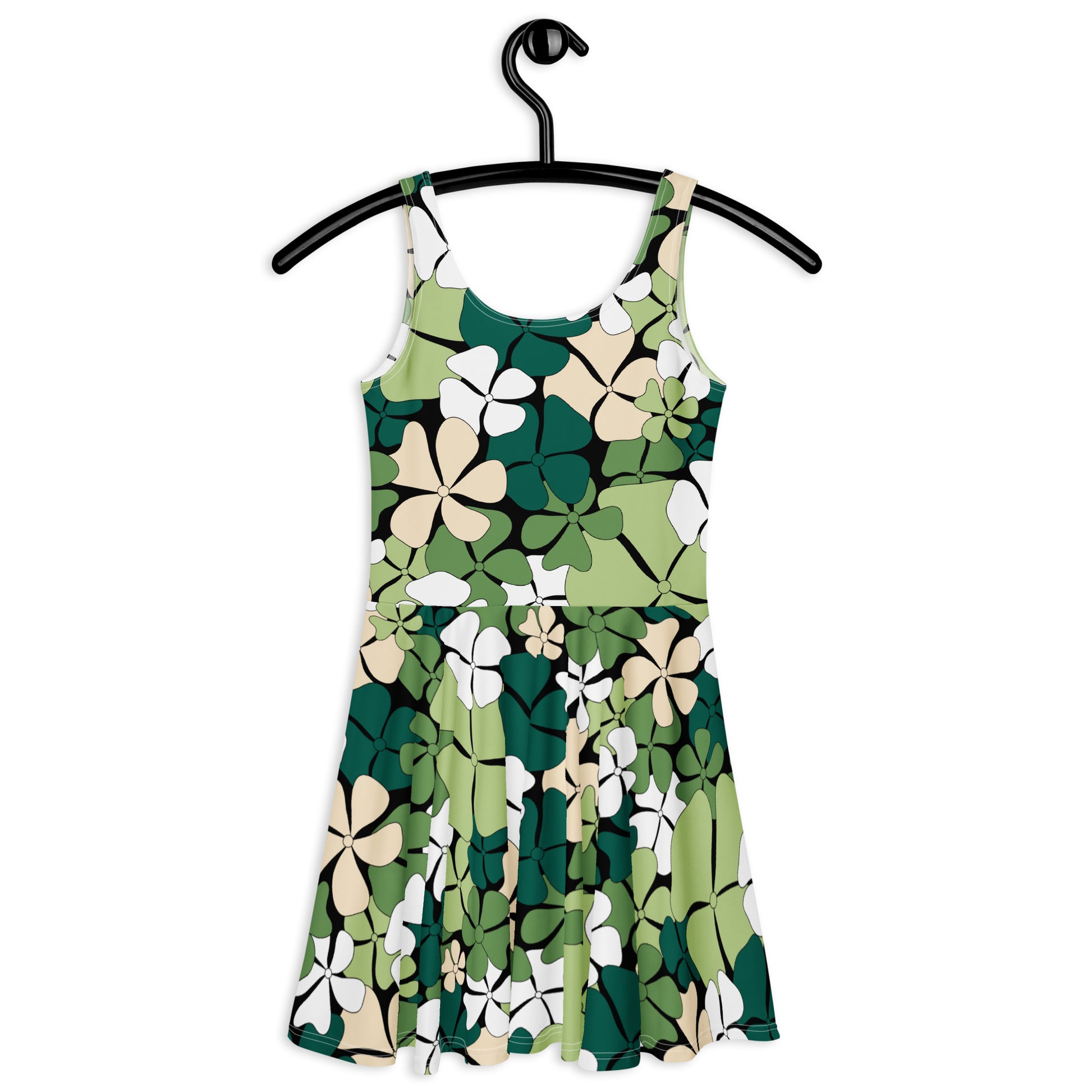 ADELIE green - Skater Dress | SHALMIAK