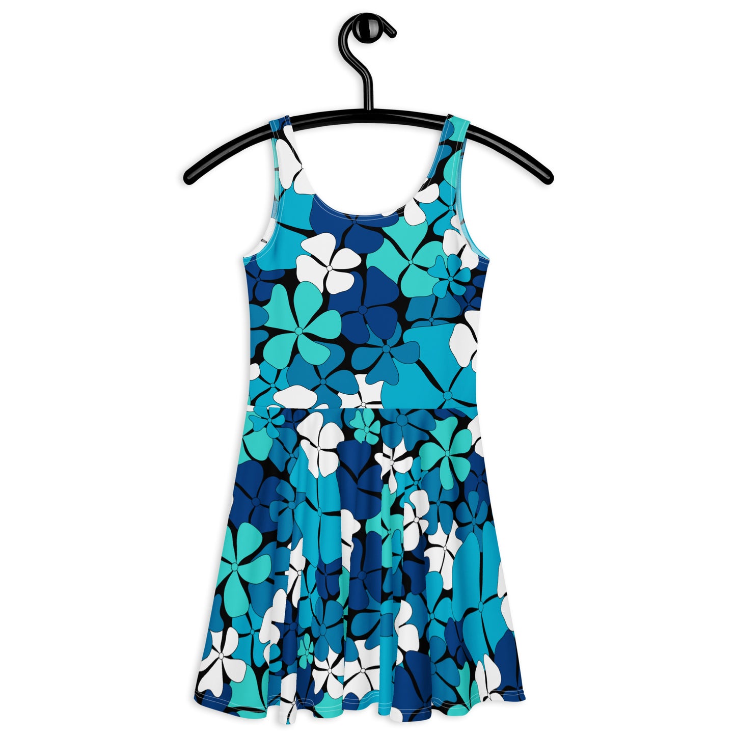ADELIE blue - Skater Dress | SHALMIAK
