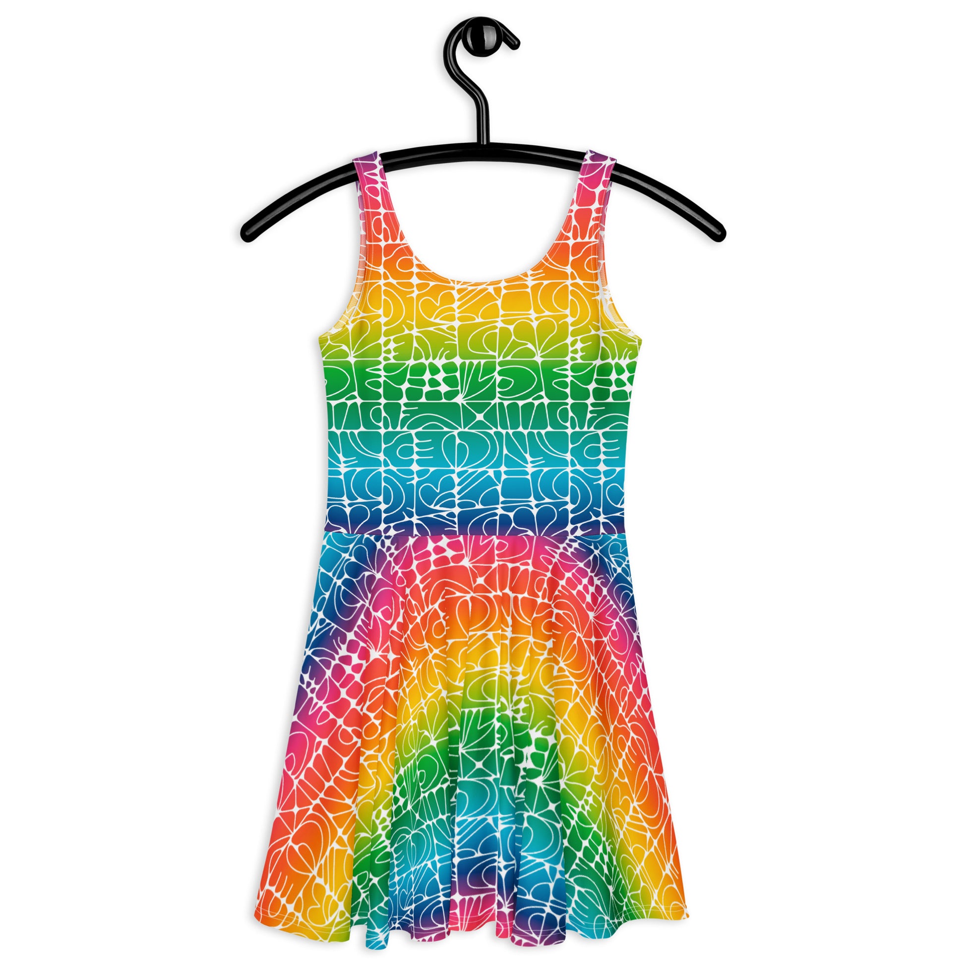 STONE SPIRIT rainbow white - Skater Dress | SHALMIAK