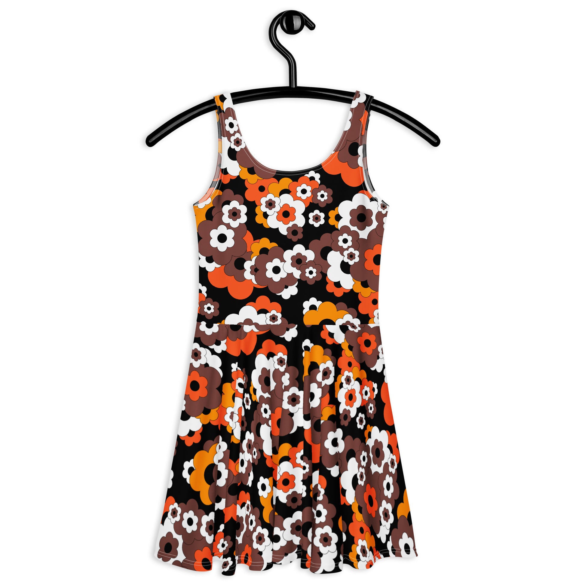 ERICA orange brown - Skater Dress | SHALMIAK