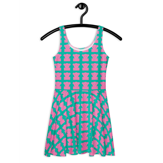 SWEET TEDDY pink mint - Skater Dress | SHALMIAK