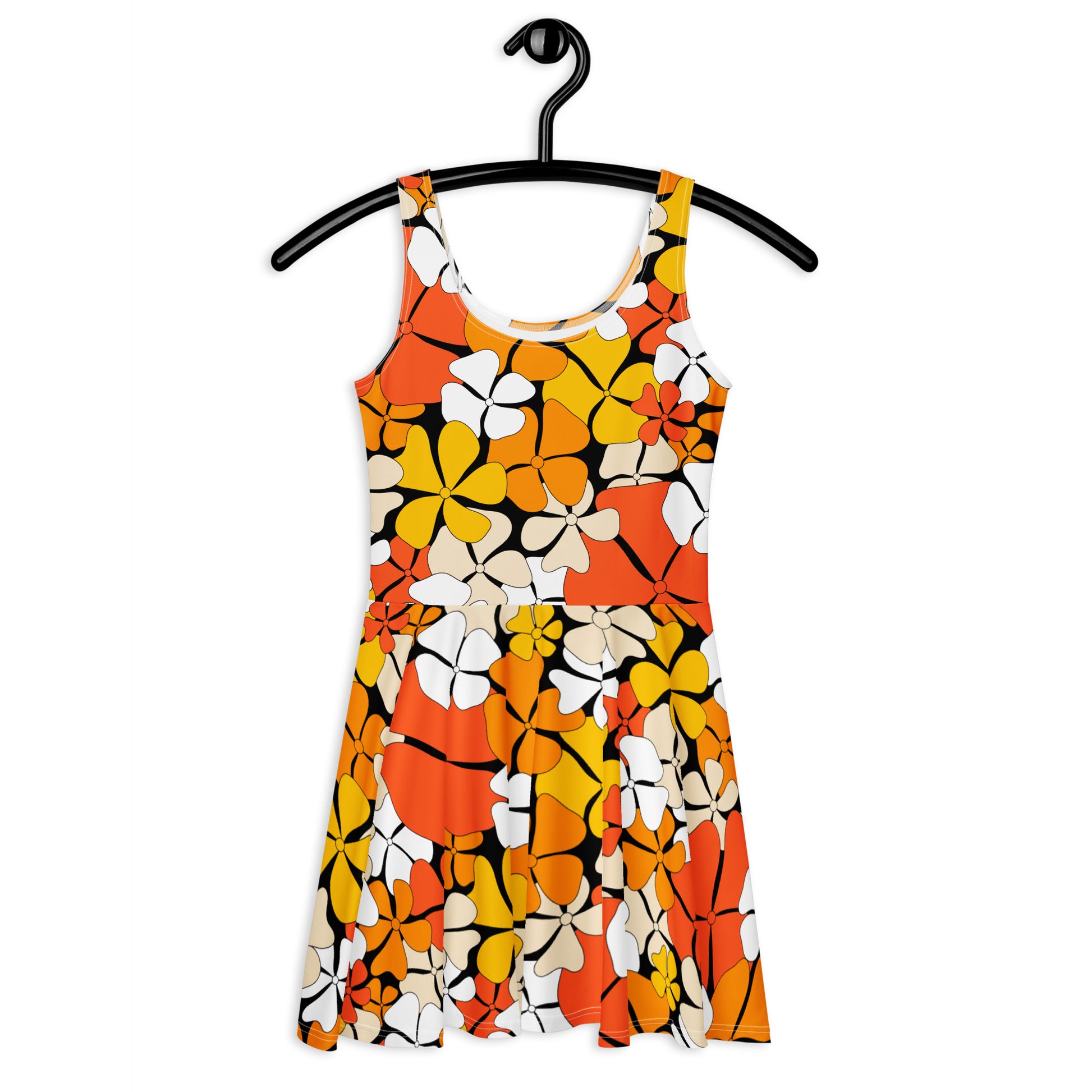 ADELIE orange - Skater Dress | SHALMIAK