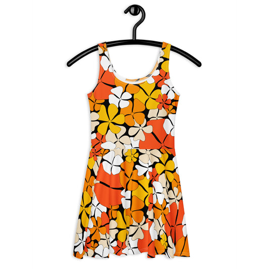 ADELIE orange - Skater Dress | SHALMIAK