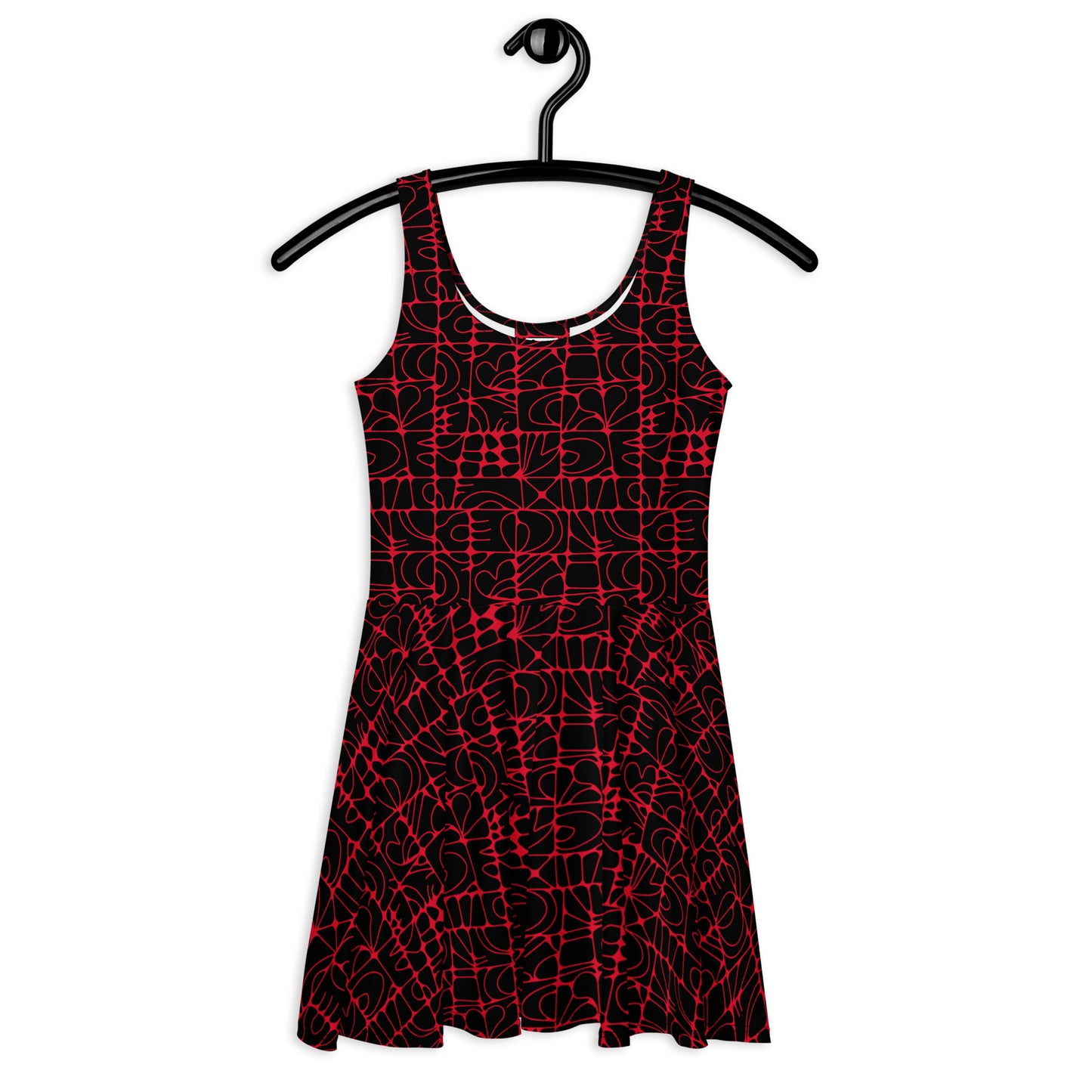 STONE SPIRIT black red - Skater Dress | SHALMIAK