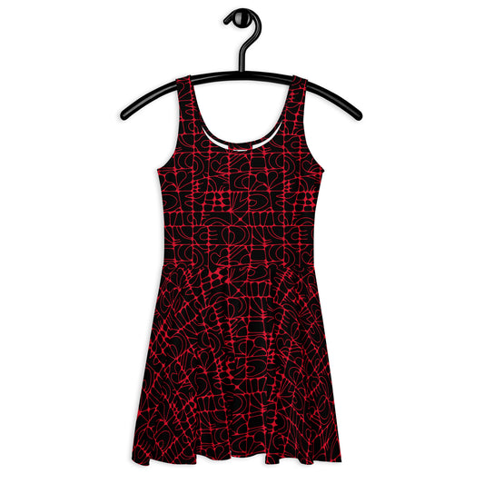 STONE SPIRIT black red - Skater Dress | SHALMIAK