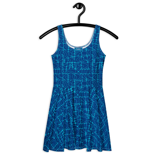 STONE SPIRIT blue - Skater Dress | SHALMIAK