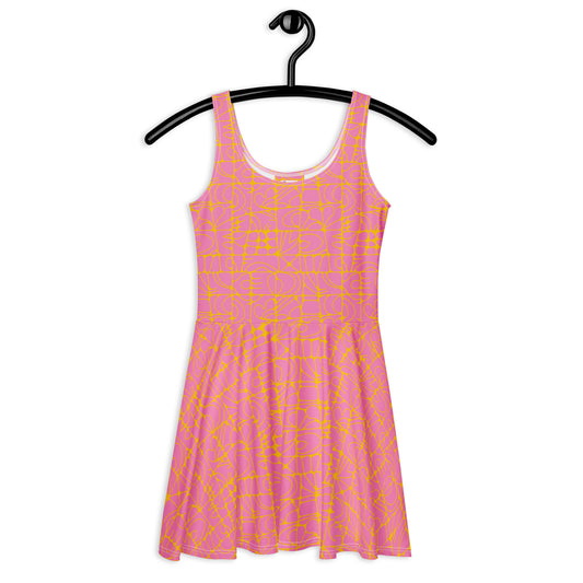STONE SPIRIT pink yellow - Skater Dress | SHALMIAK