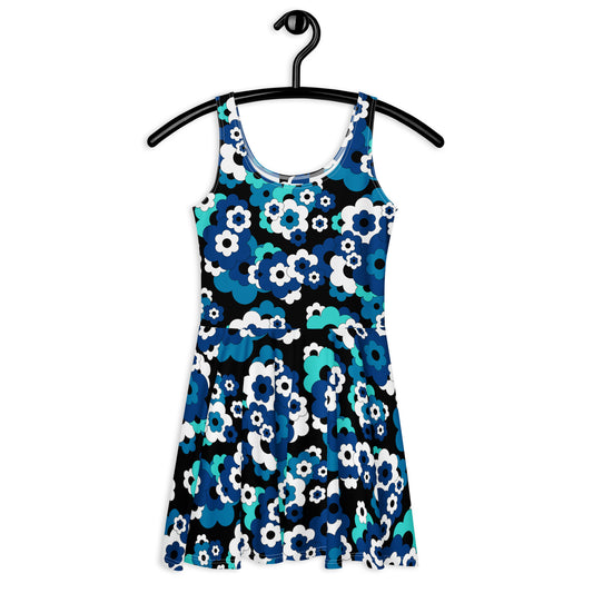 ERICA blue - Skater Dress | SHALMIAK