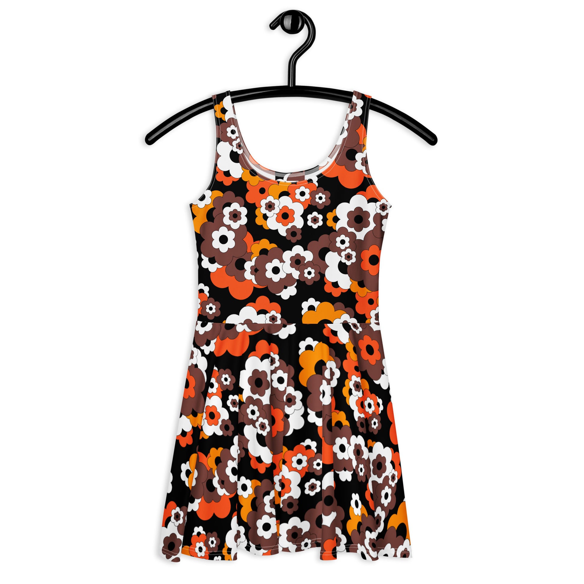 ERICA orange brown - Skater Dress | SHALMIAK