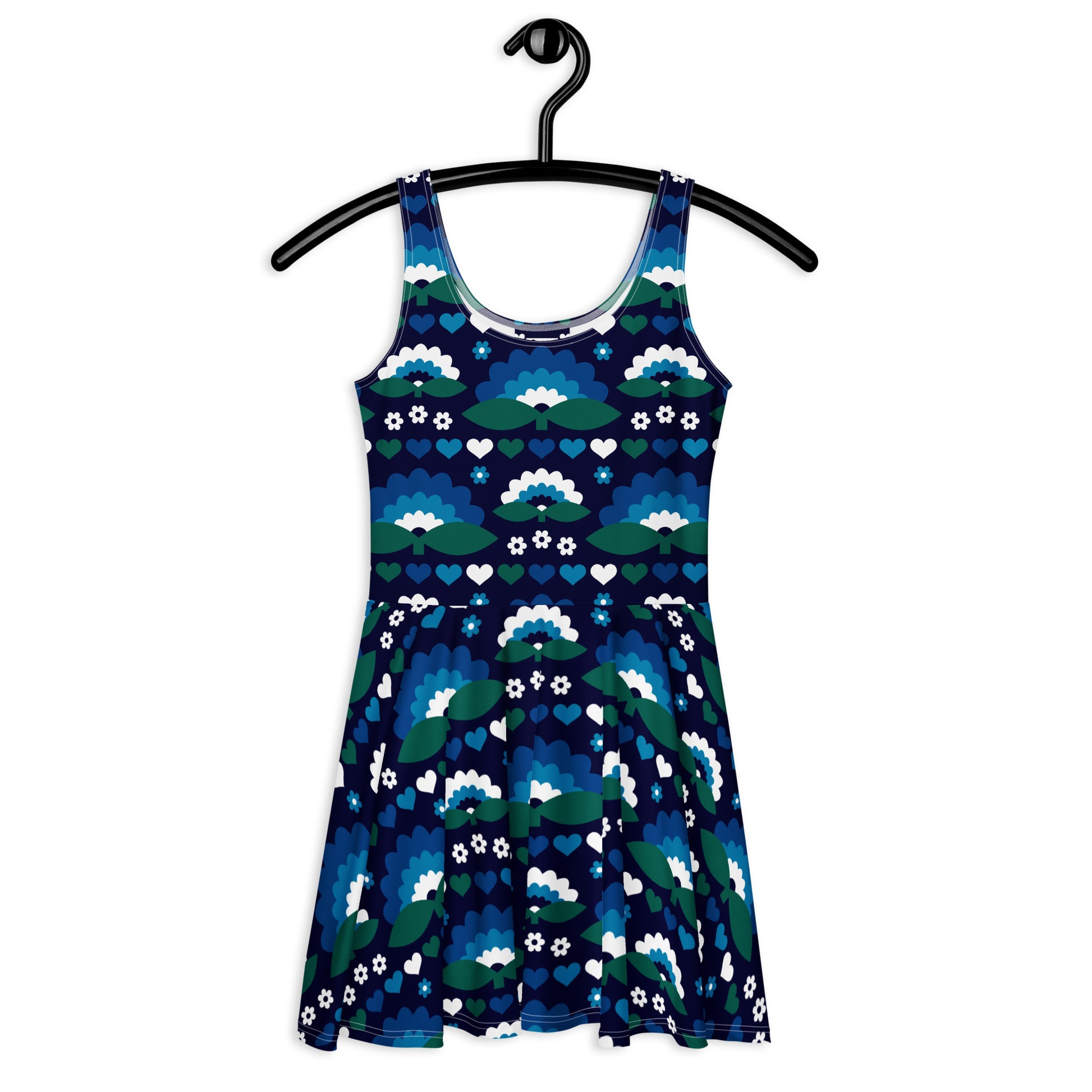 FALL IN LOVE magic blue - Skater Dress | SHALMIAK