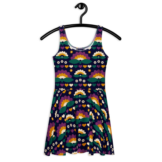 FALL IN LOVE purple - Skater Dress | SHALMIAK