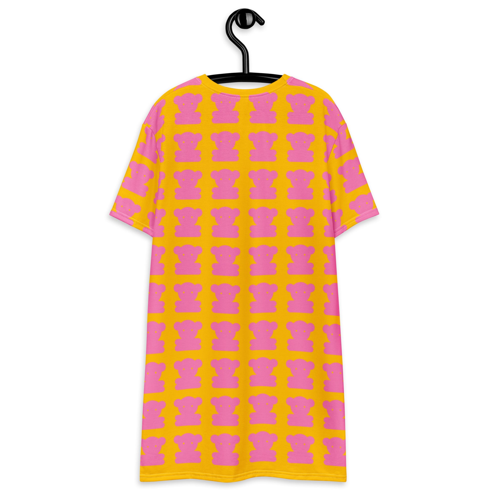 SWEET TEDDY pink yellow - T-Shirt Dress | SHALMIAK