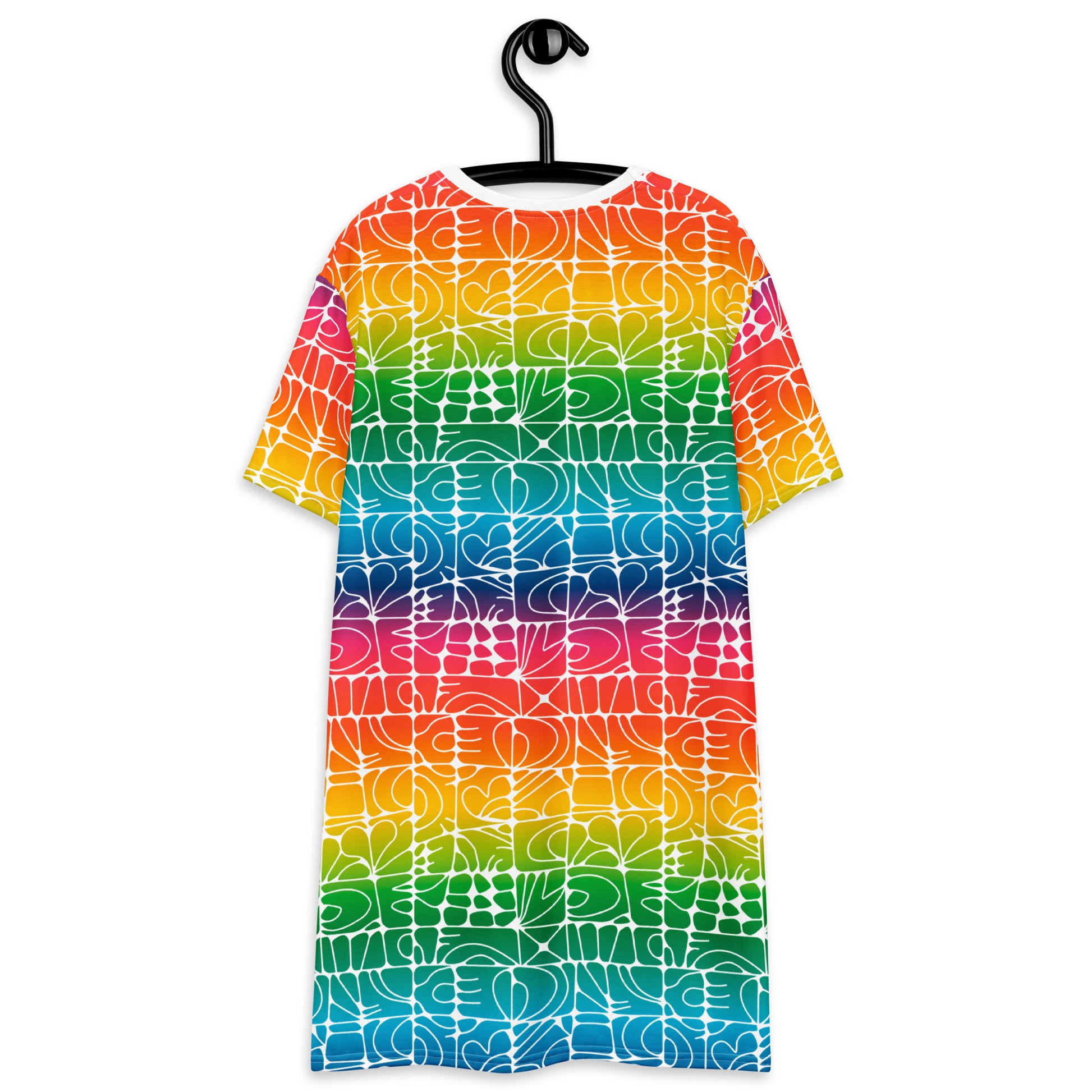 STONE SPIRIT rainbow white - T-Shirt Dress | SHALMIAK