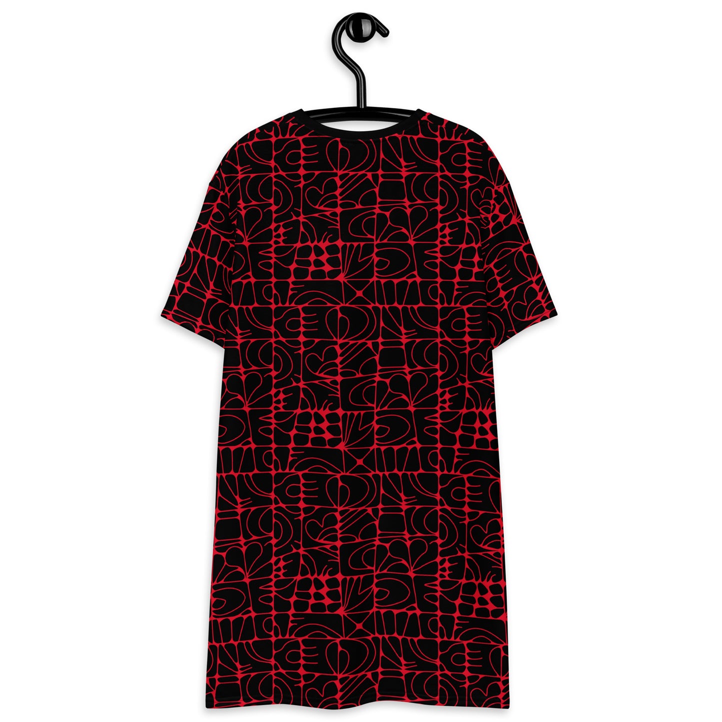 STONE SPIRIT black red - T-Shirt Dress | SHALMIAK