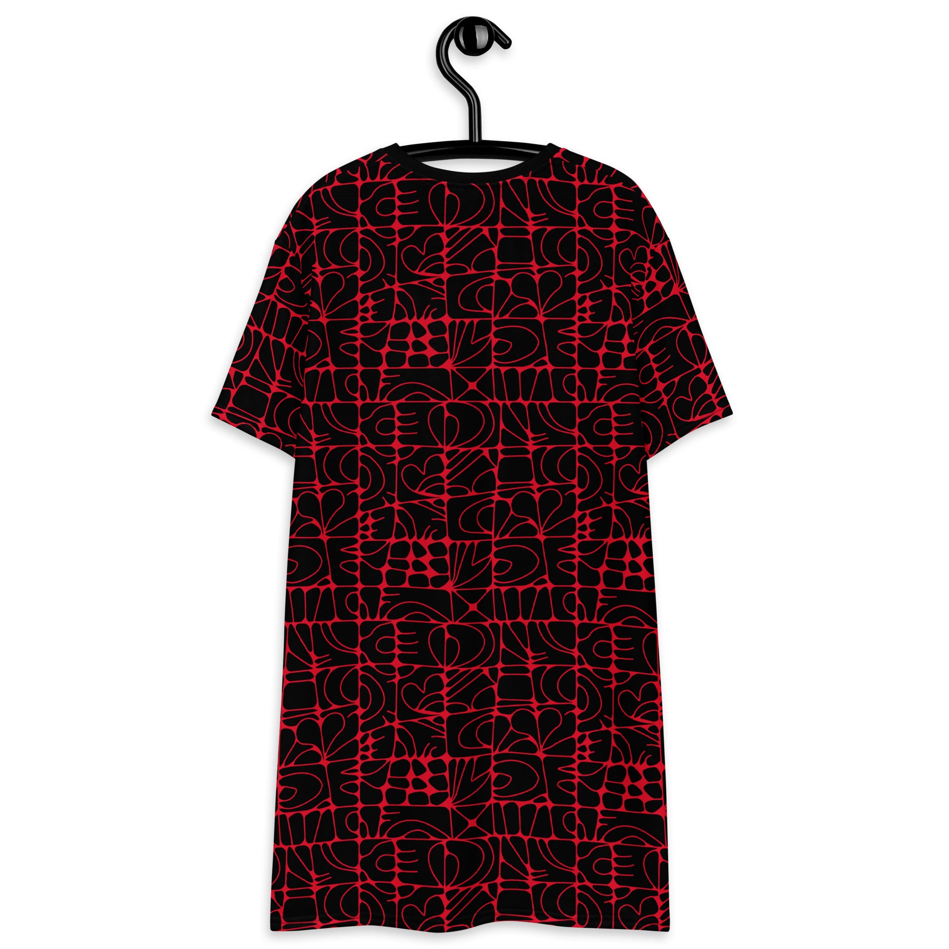 STONE SPIRIT black red - T-Shirt Dress | SHALMIAK