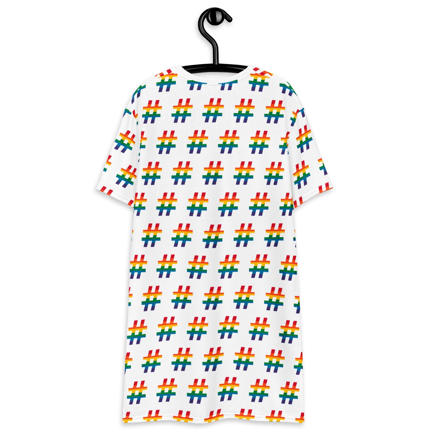 #RAINBOW white - T-Shirt Dress | SHALMIAK