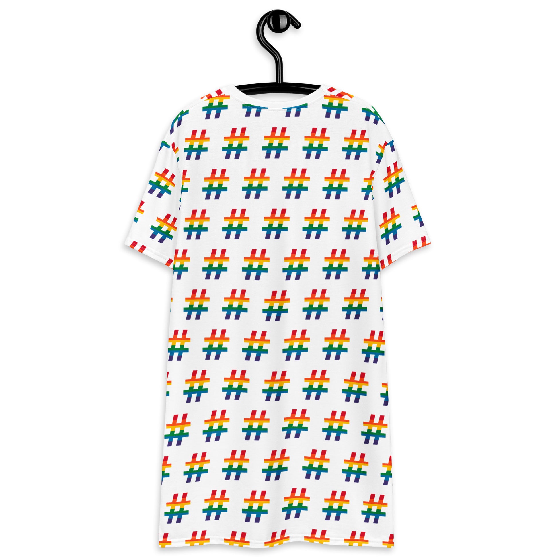 #RAINBOW white - T-Shirt Dress | SHALMIAK