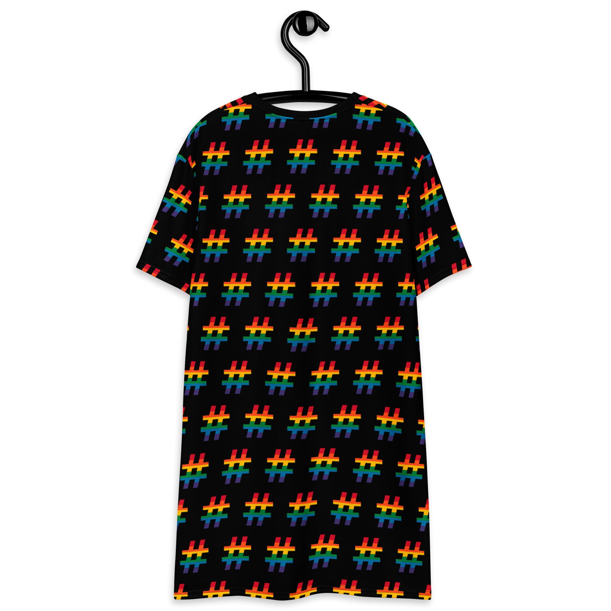 #RAINBOW black - T-Shirt Dress | SHALMIAK