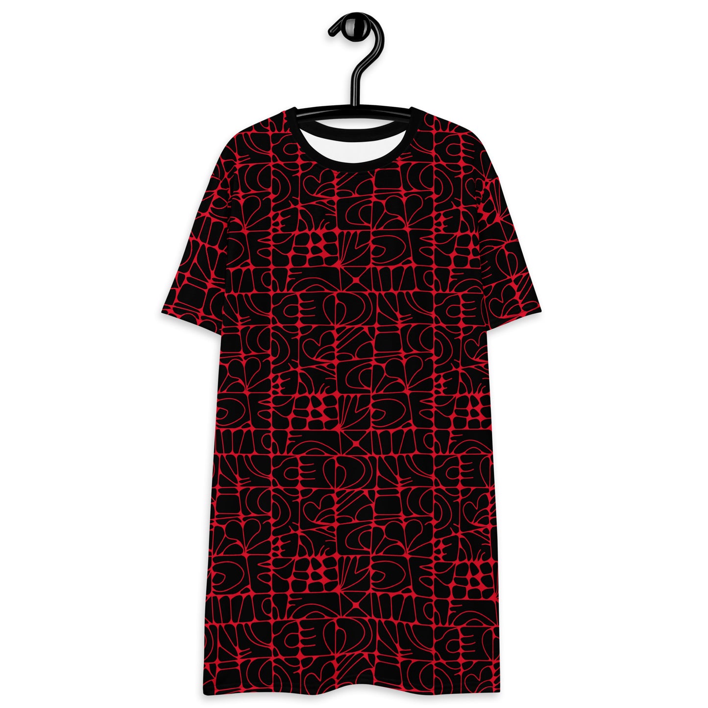 STONE SPIRIT black red - T-Shirt Dress | SHALMIAK