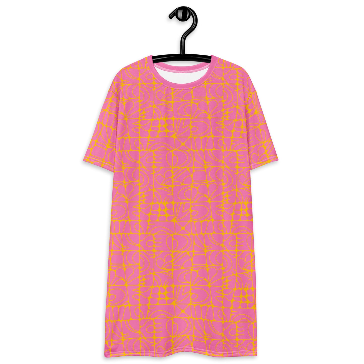 STONE SPIRIT pink yellow - T-Shirt Dress | SHALMIAK