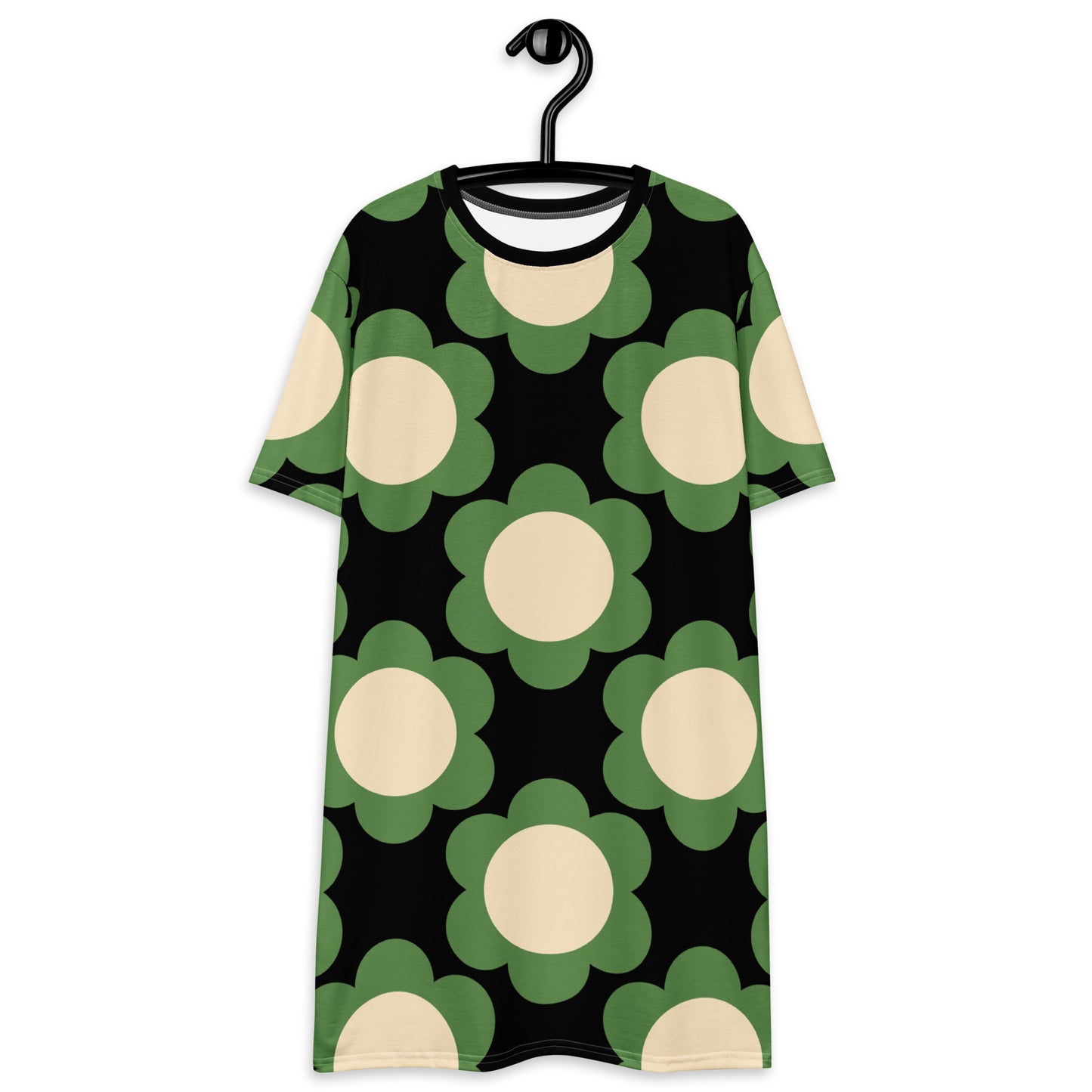 ELLIE green black - T-Shirt Dress | SHALMIAK