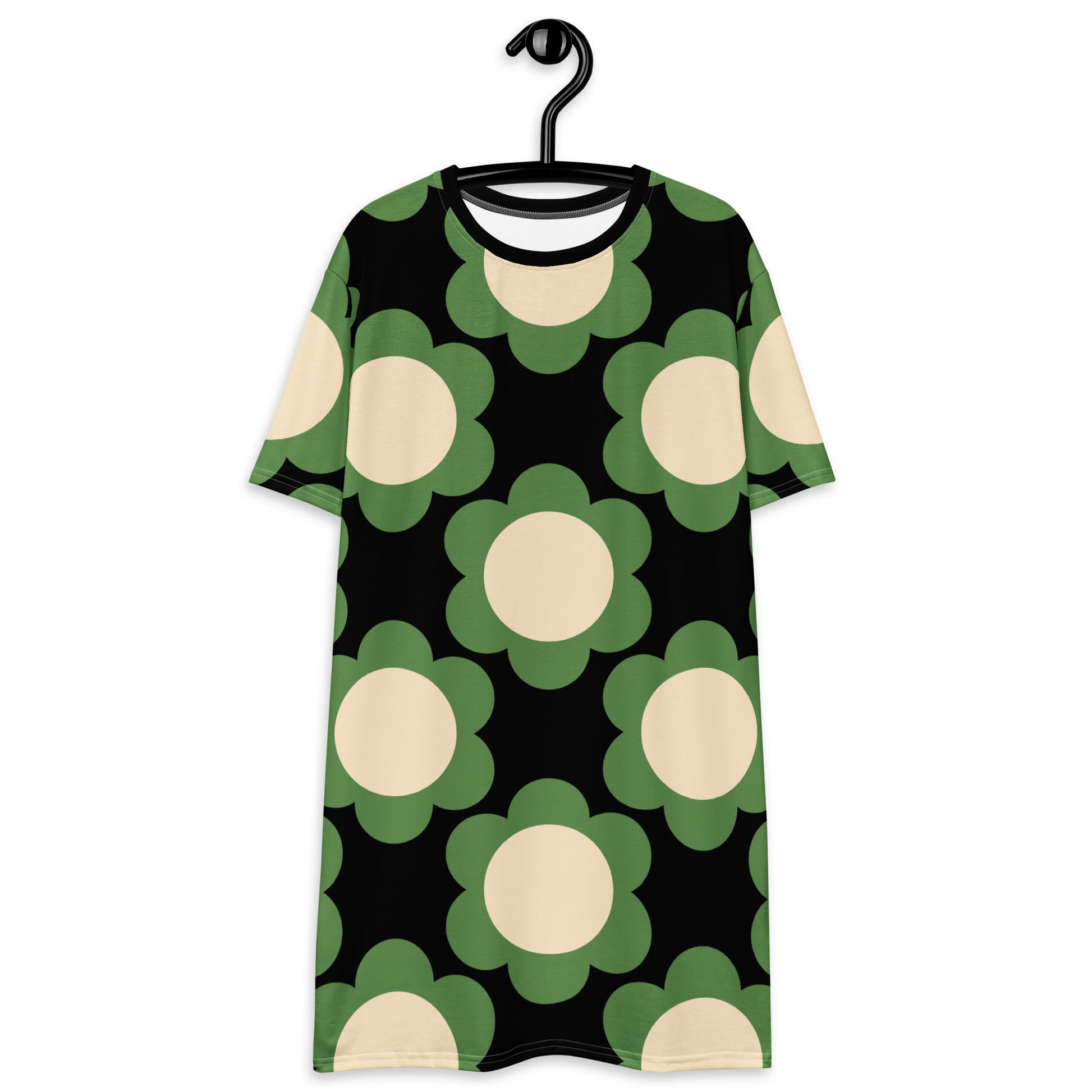 ELLIE green black - T-Shirt Dress | SHALMIAK