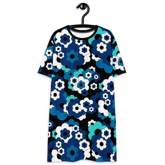 ERICA blue - T-Shirt Dress | SHALMIAK