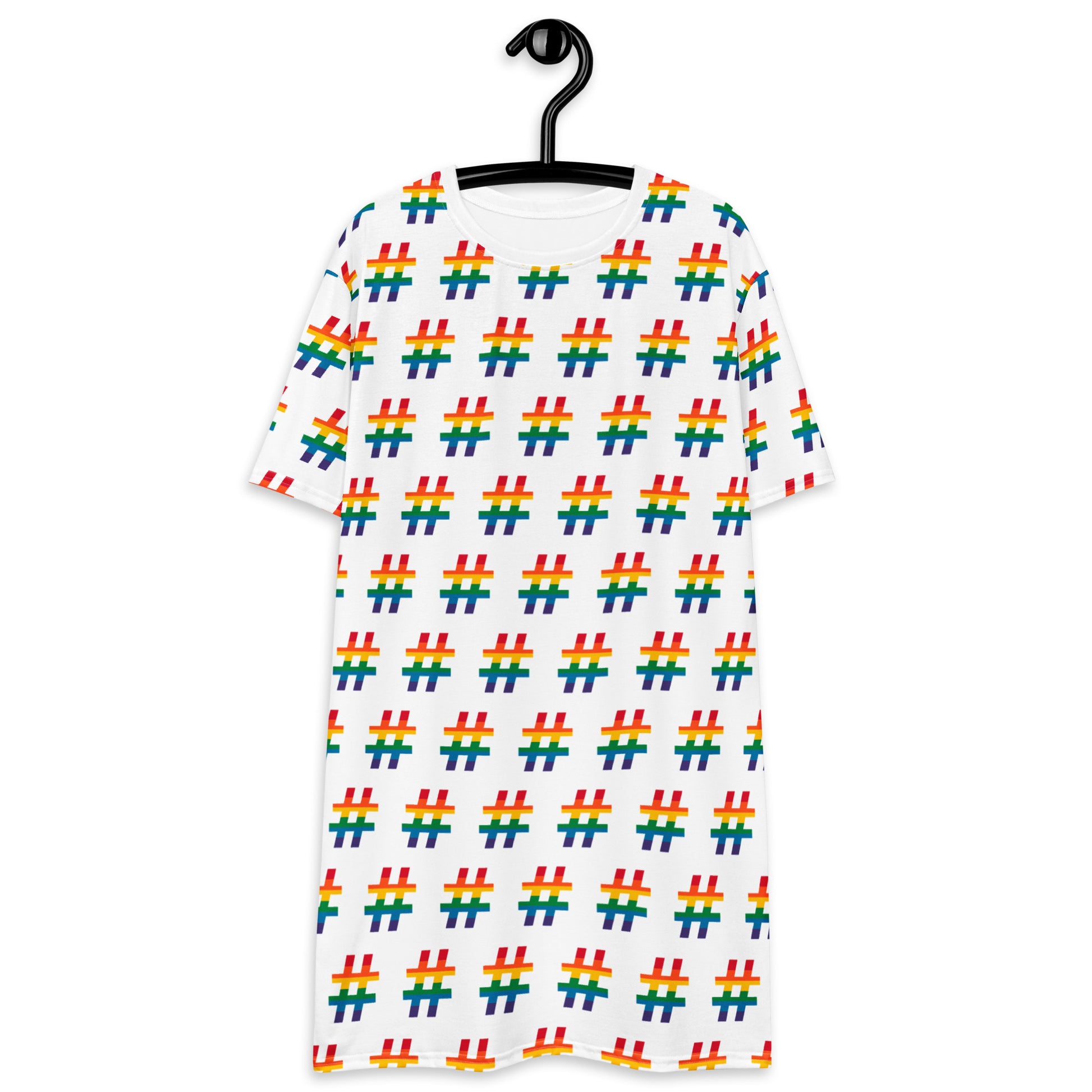 #RAINBOW white - T-Shirt Dress | SHALMIAK