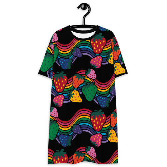 BERRYBOW black - T-Shirt Dress | SHALMIAK