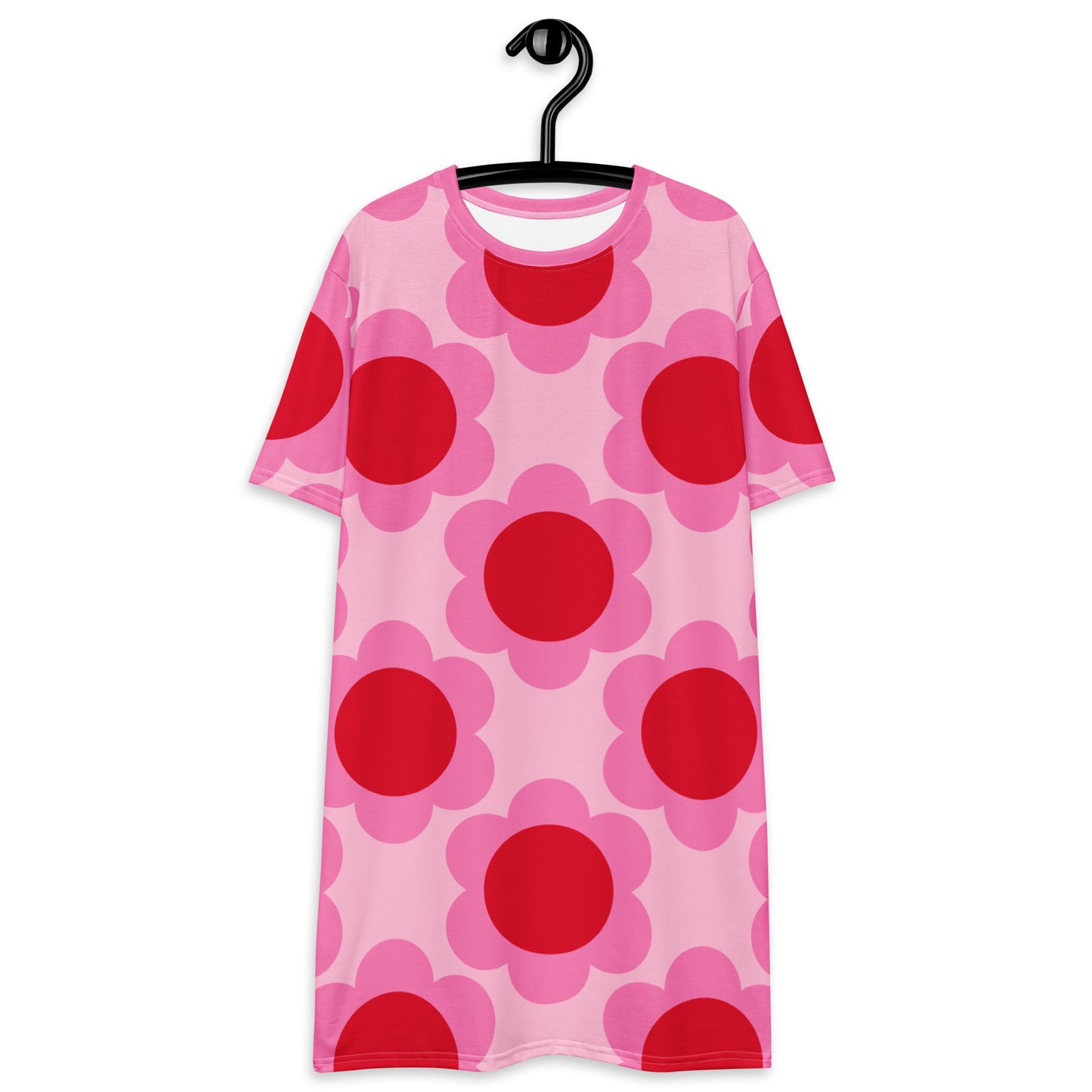 T-shirt dress - ELLIE red - Classic floral print 6XL
