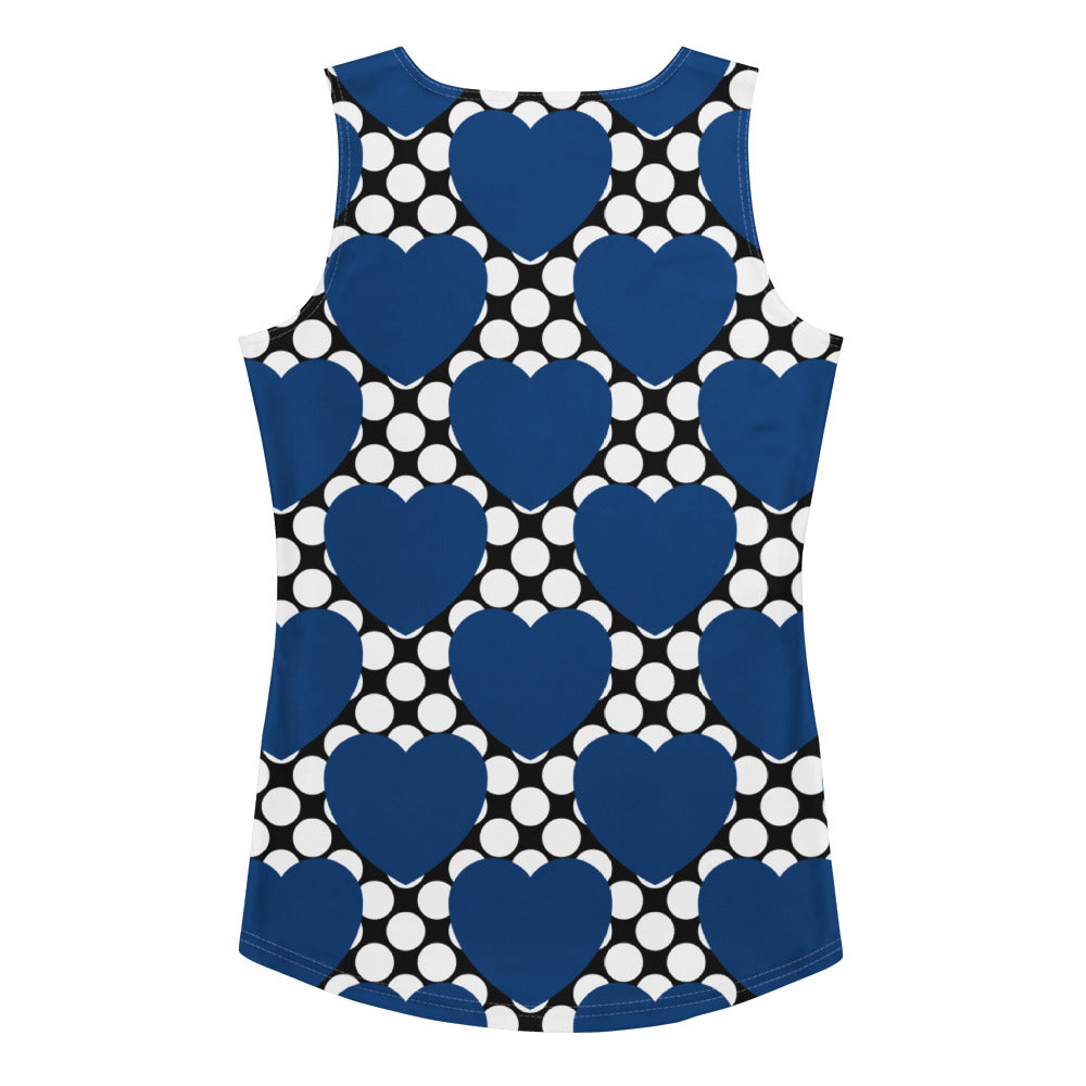 ELLIE LOVE DOT blue black - Tank Top | SHALMIAK