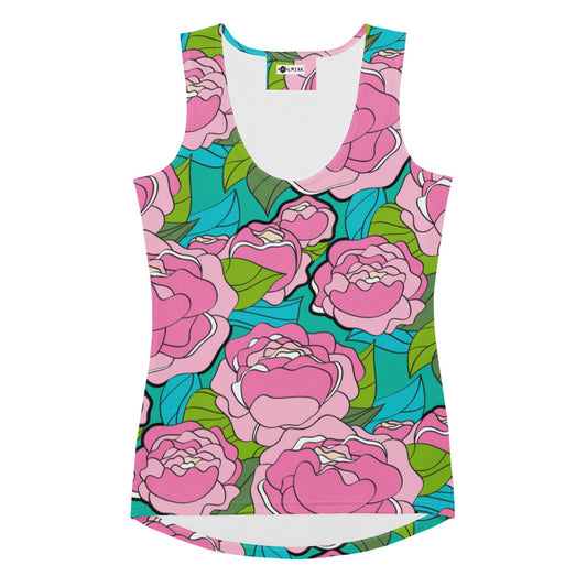 BE MY ONLY pink turquoise - Tank Top | SHALMIAK