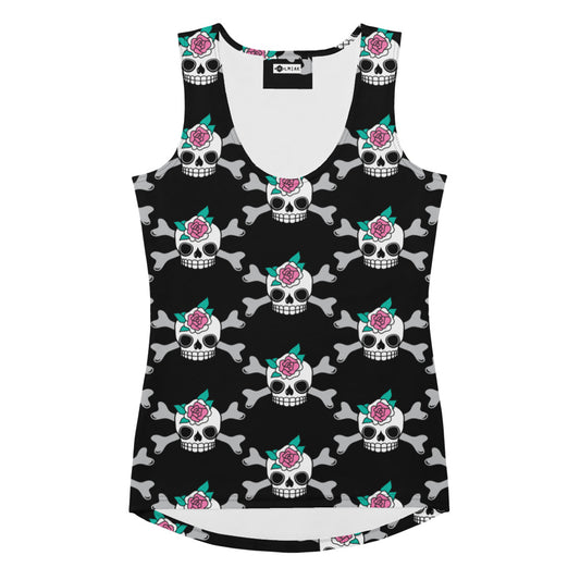 SKULLROSE black - Tank Top | SHALMIAK