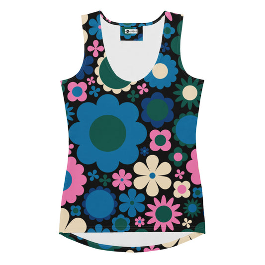 BLOOMPOP blue pink - Tank Top | SHALMIAK