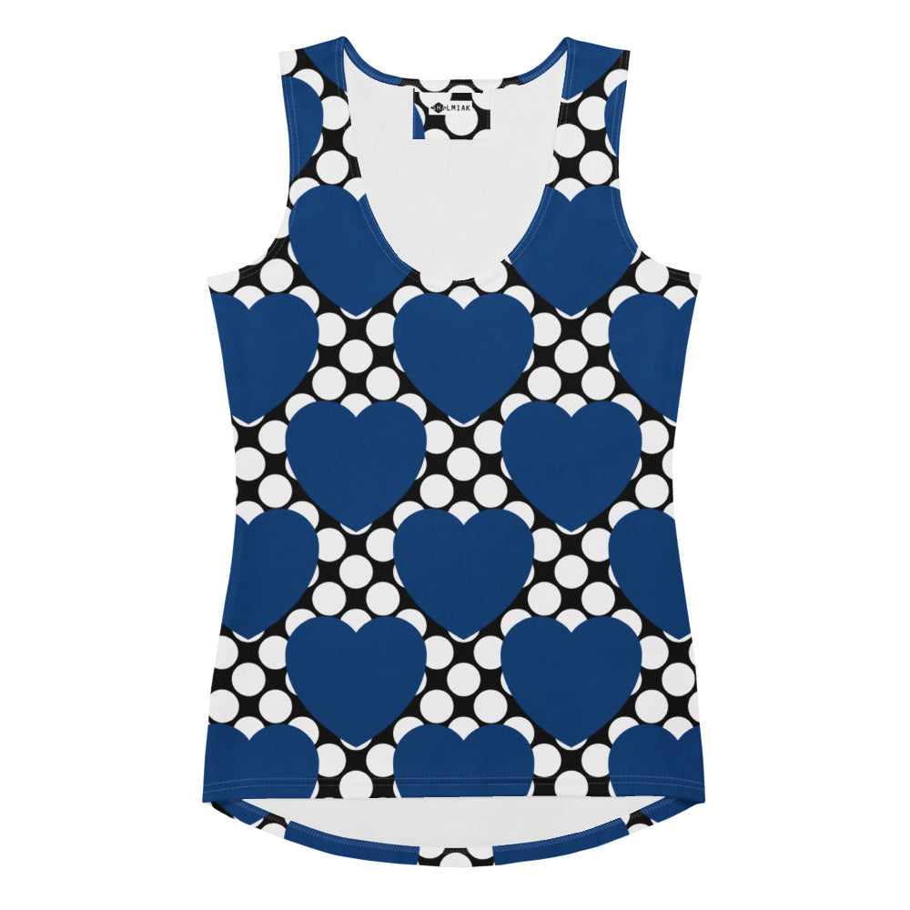 ELLIE LOVE DOT blue black - Tank Top | SHALMIAK