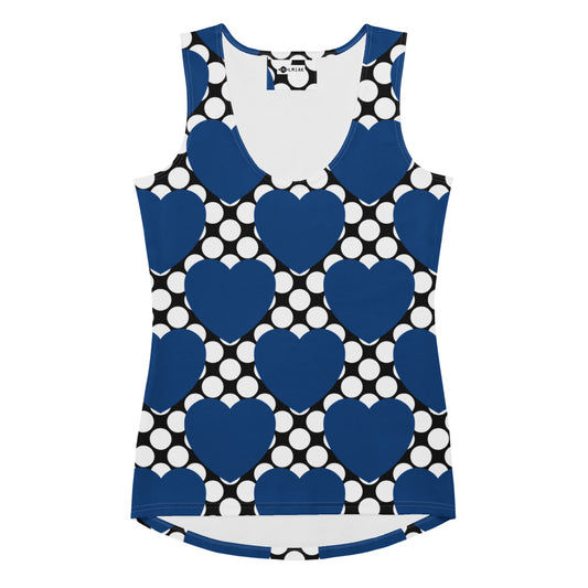 ELLIE LOVE DOT blue black - Tank Top | SHALMIAK