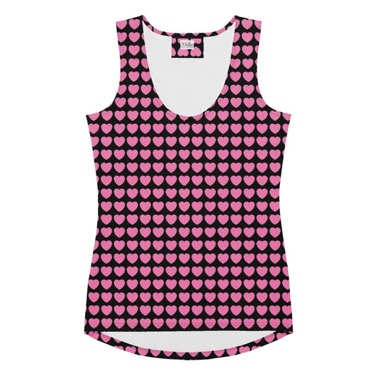 Tank Top - HERTTAHOUND HEARTS pink | SHALMIAK