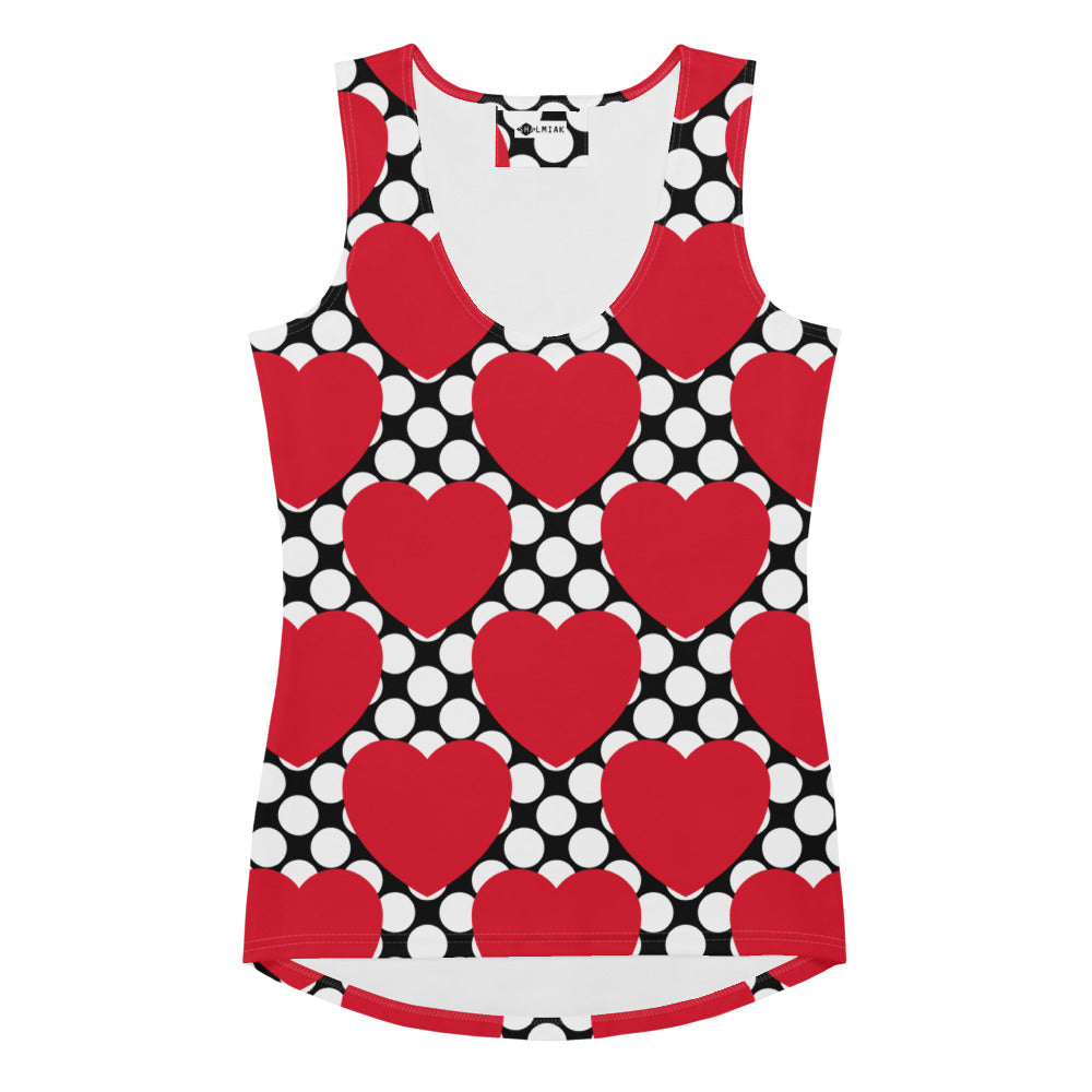 ELLIE LOVE DOT red black - Tank Top | SHALMIAK
