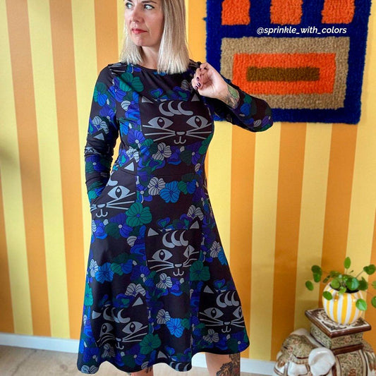 MAGICAT mystic - Midi Dress With Pockets | SHALMIAK