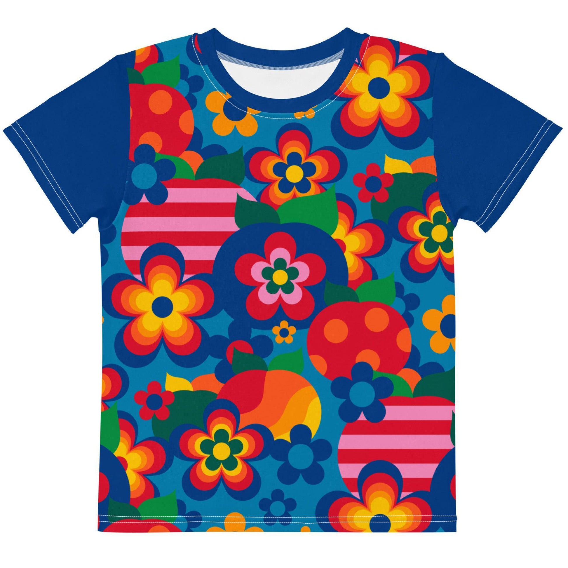 Kids' T-Shirt - APPLEMANIA blue - Fun Apple Print