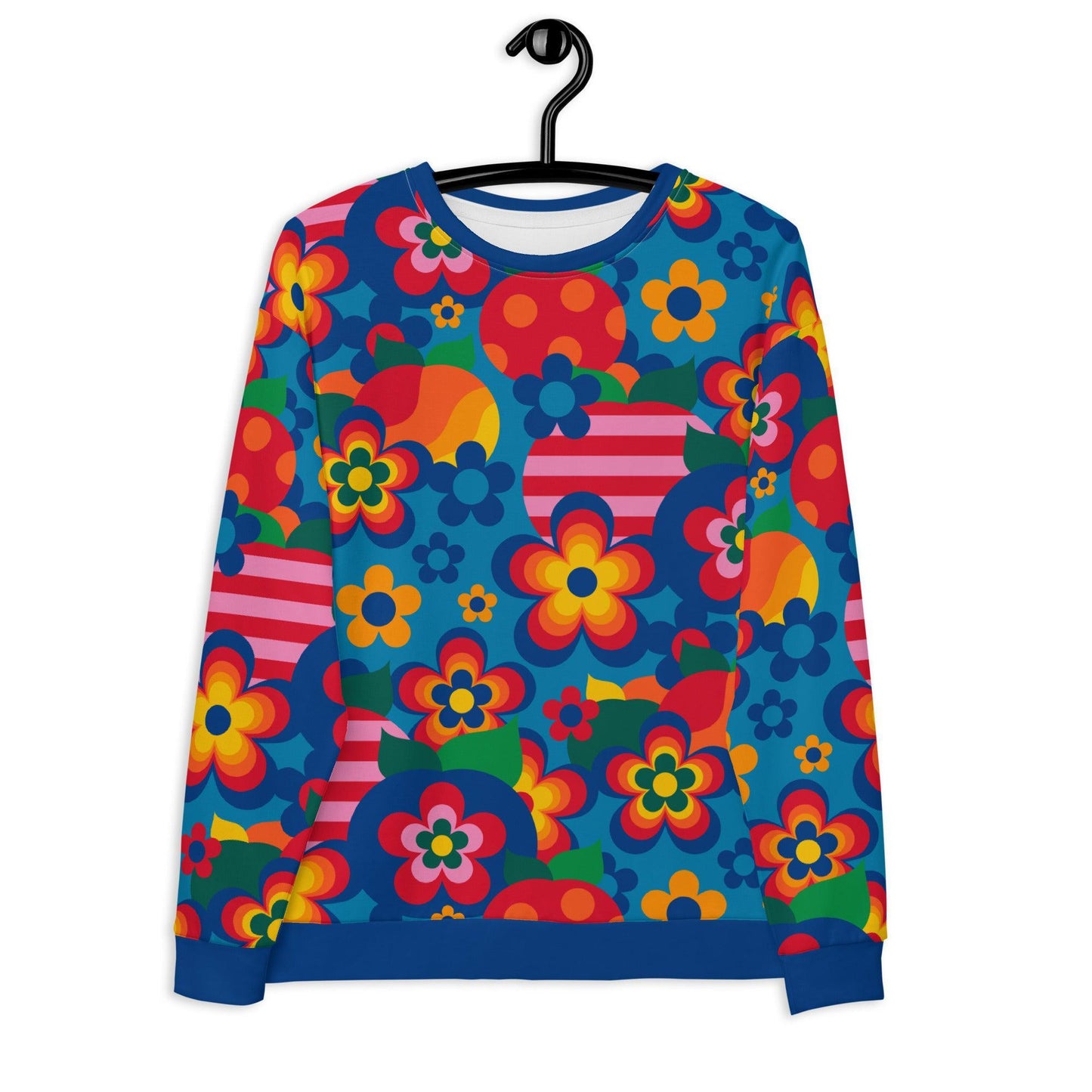 Sweatshirt - APPLEMANIA blue - Fun Apple Print