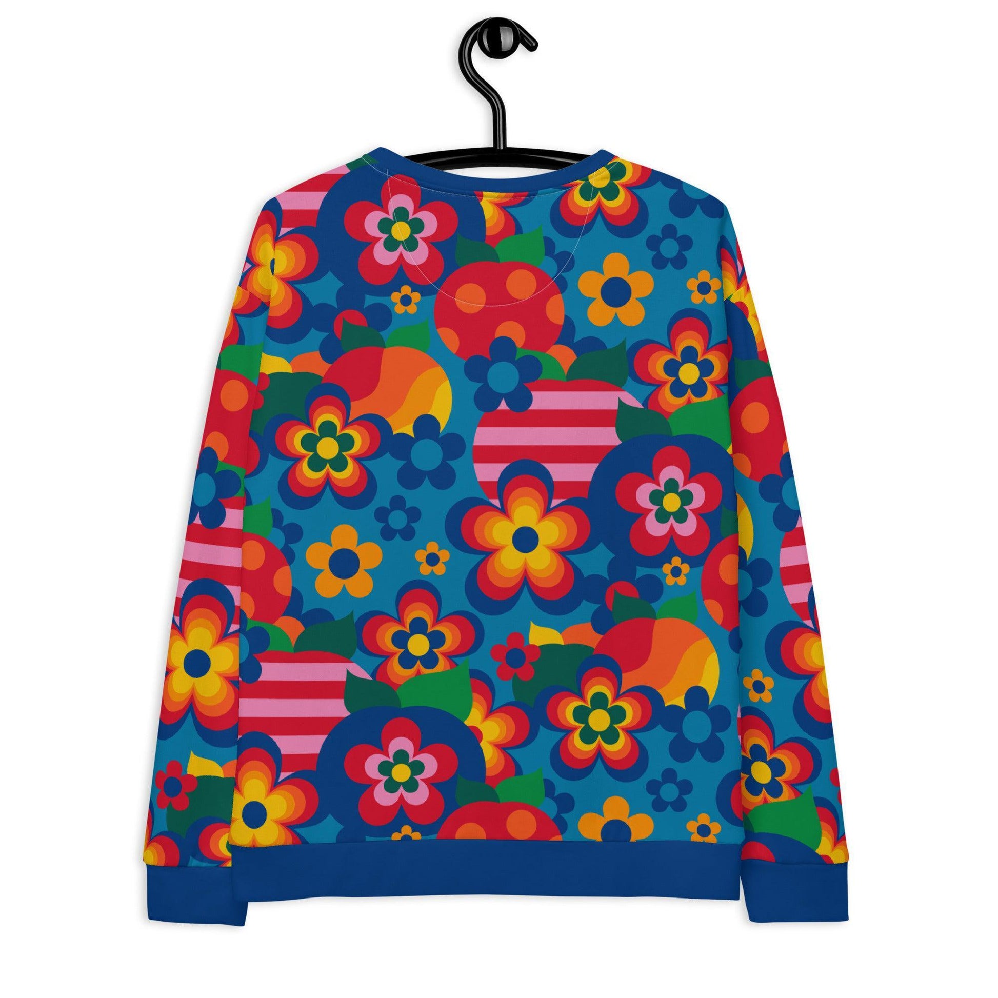 Sweatshirt - APPLEMANIA blue - Fun Apple Print