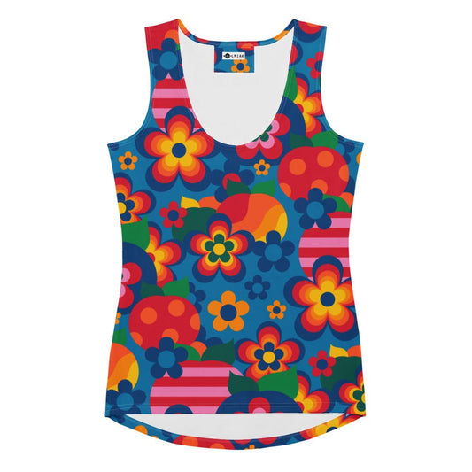 Tank Top - APPLEMANIA blue - Fun Apple Print