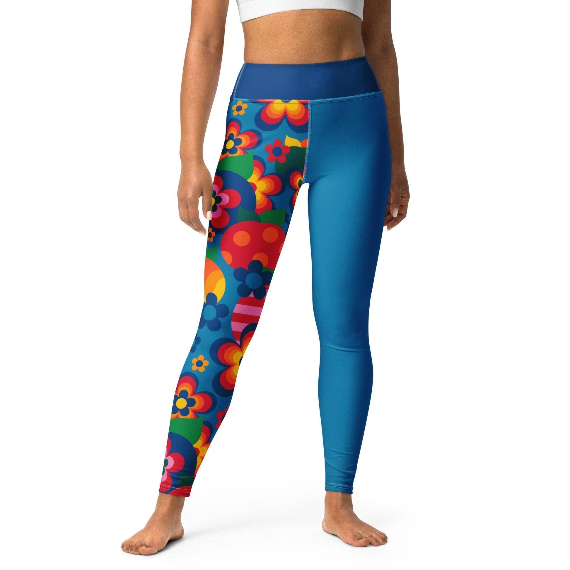 APPLEMANIA blue - Yoga Leggings | SHALMIAK