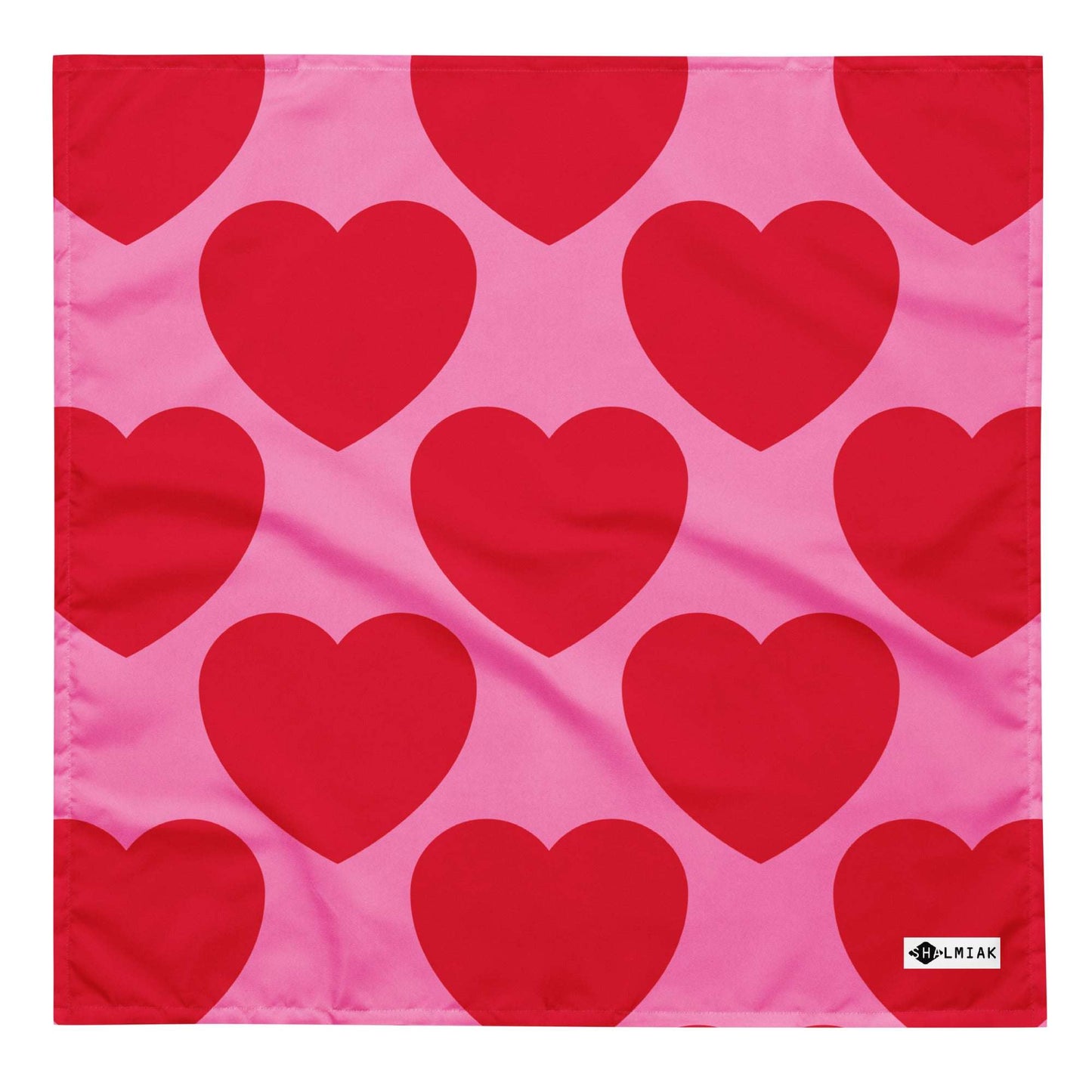 Bandana - ELLIE LOVE red - Bold Heart Print